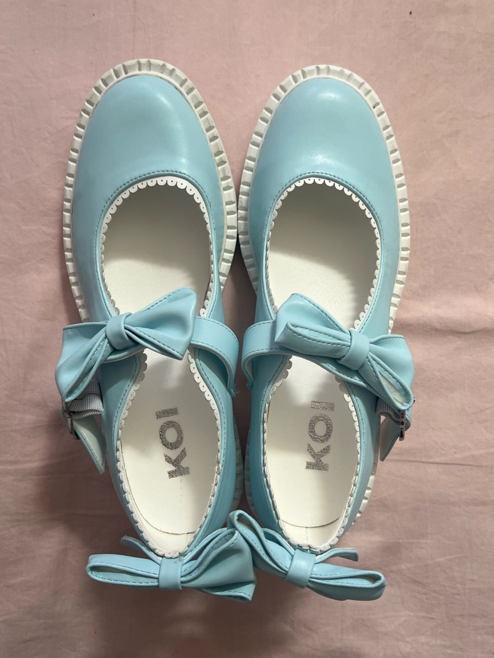 koi Light Blue Coquette Bow Mary Jane Dress Shoes